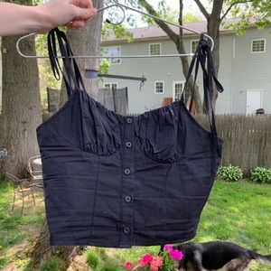 black tie crop top